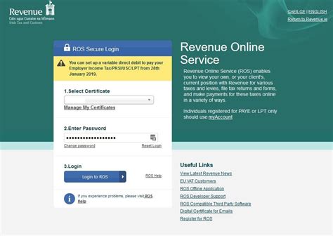 ros ie log in.